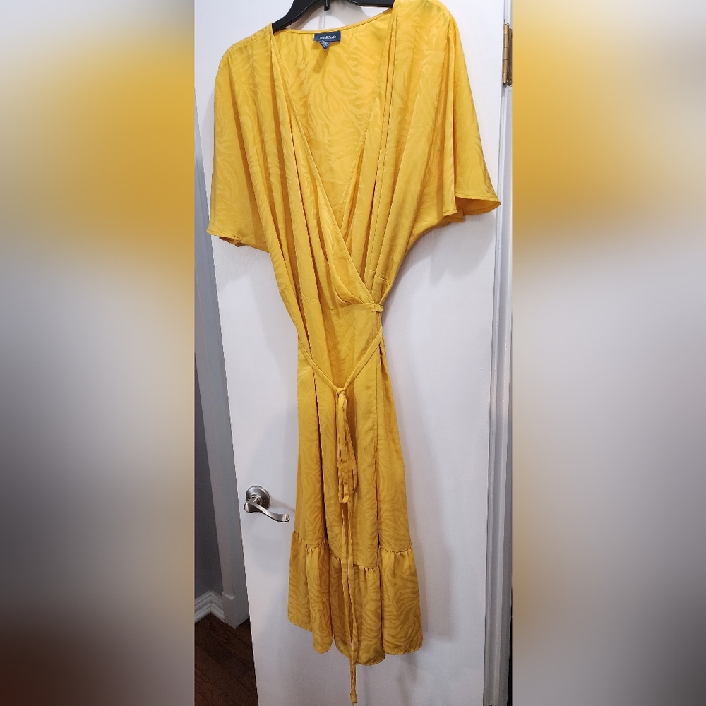 Modcloth Golden Wrap Midi Dress